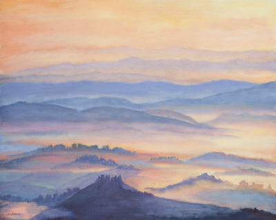 Sunrise over Tuscany by Terry Lockman